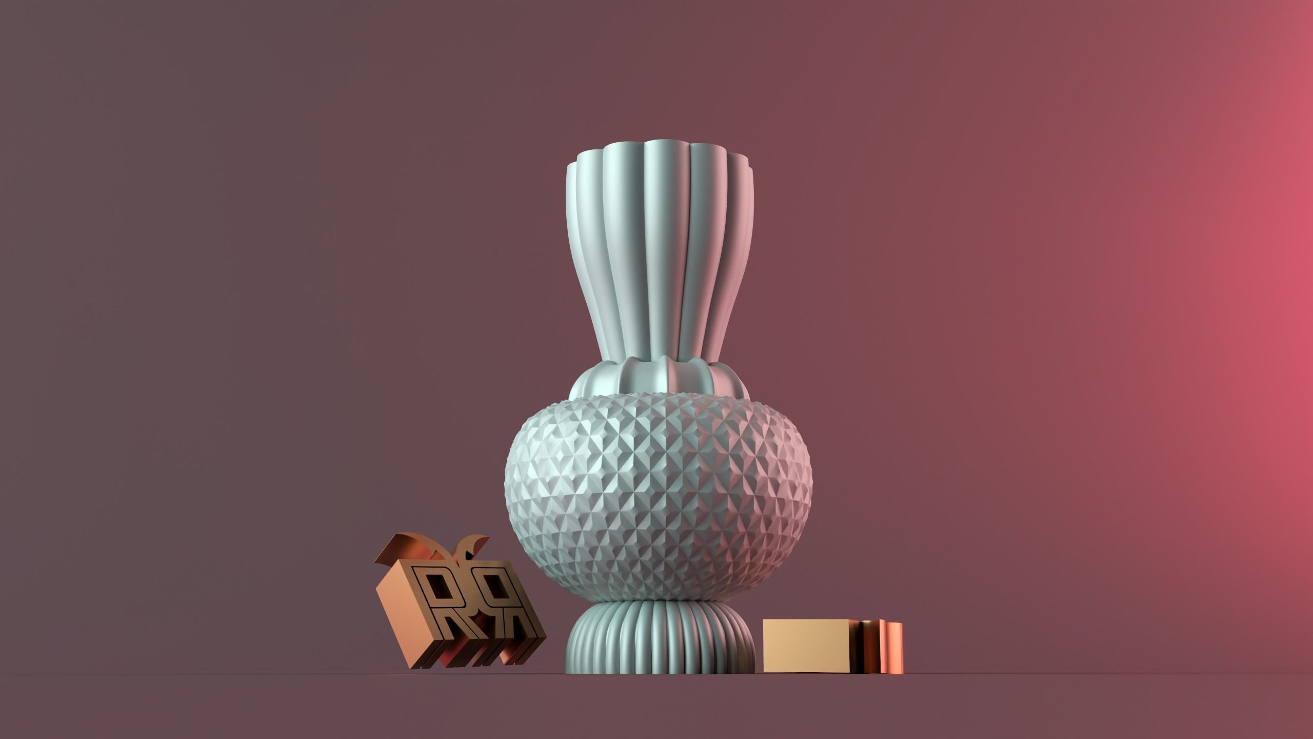Diamond Pillar Geometric 3D print model_10