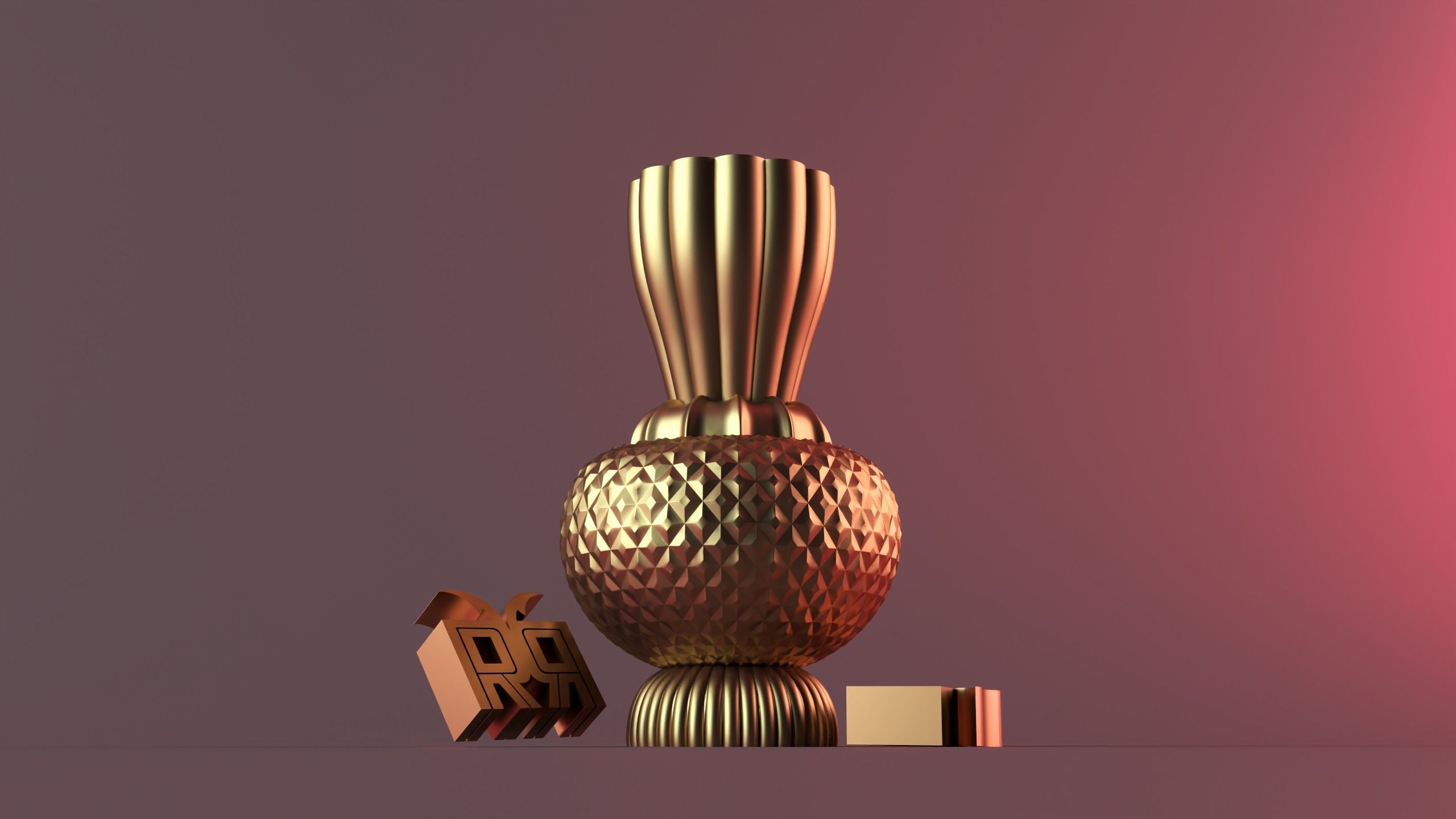 Diamond Pillar Geometric 3D print model_9