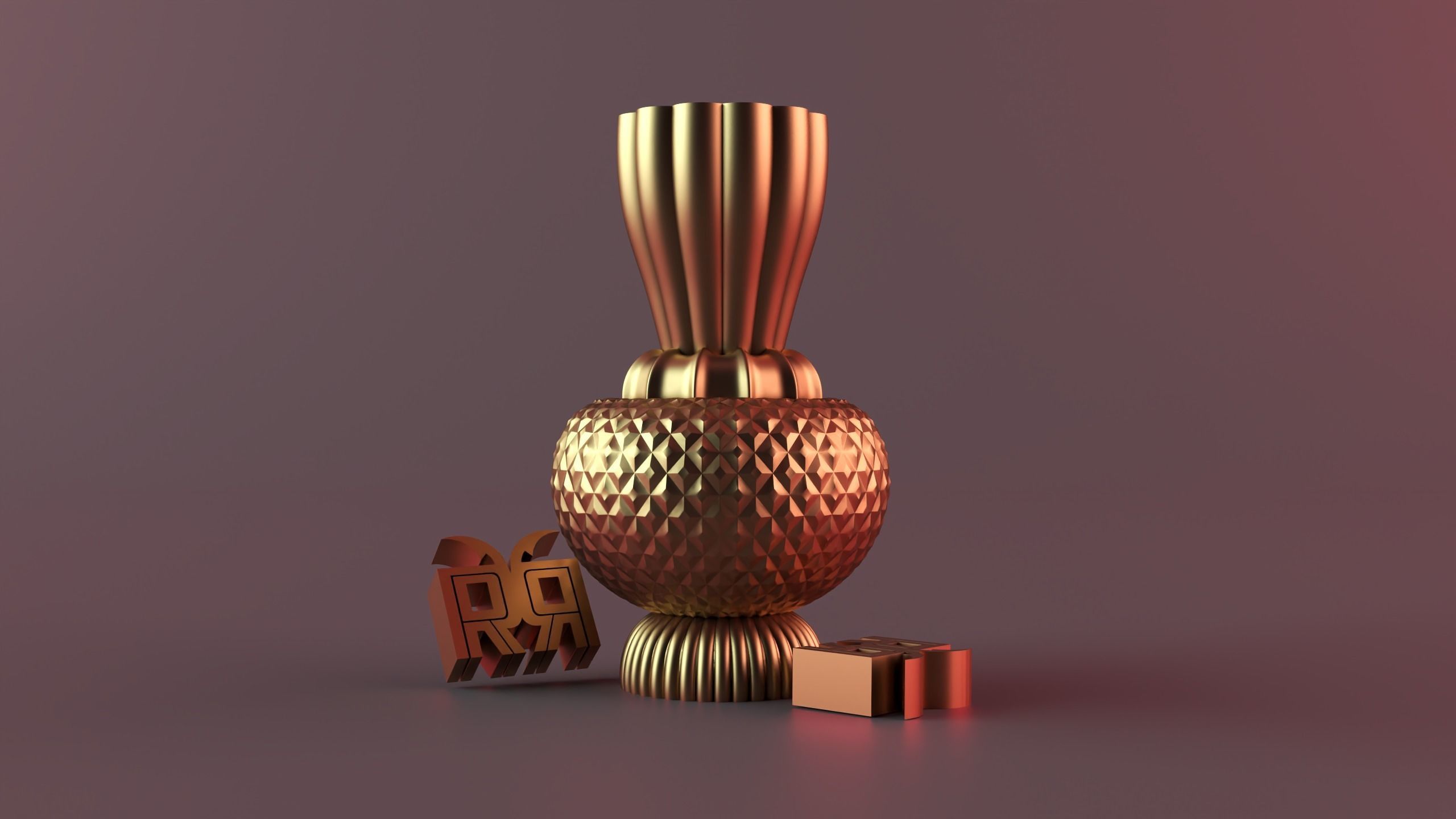 Diamond Pillar Geometric 3D print model_2