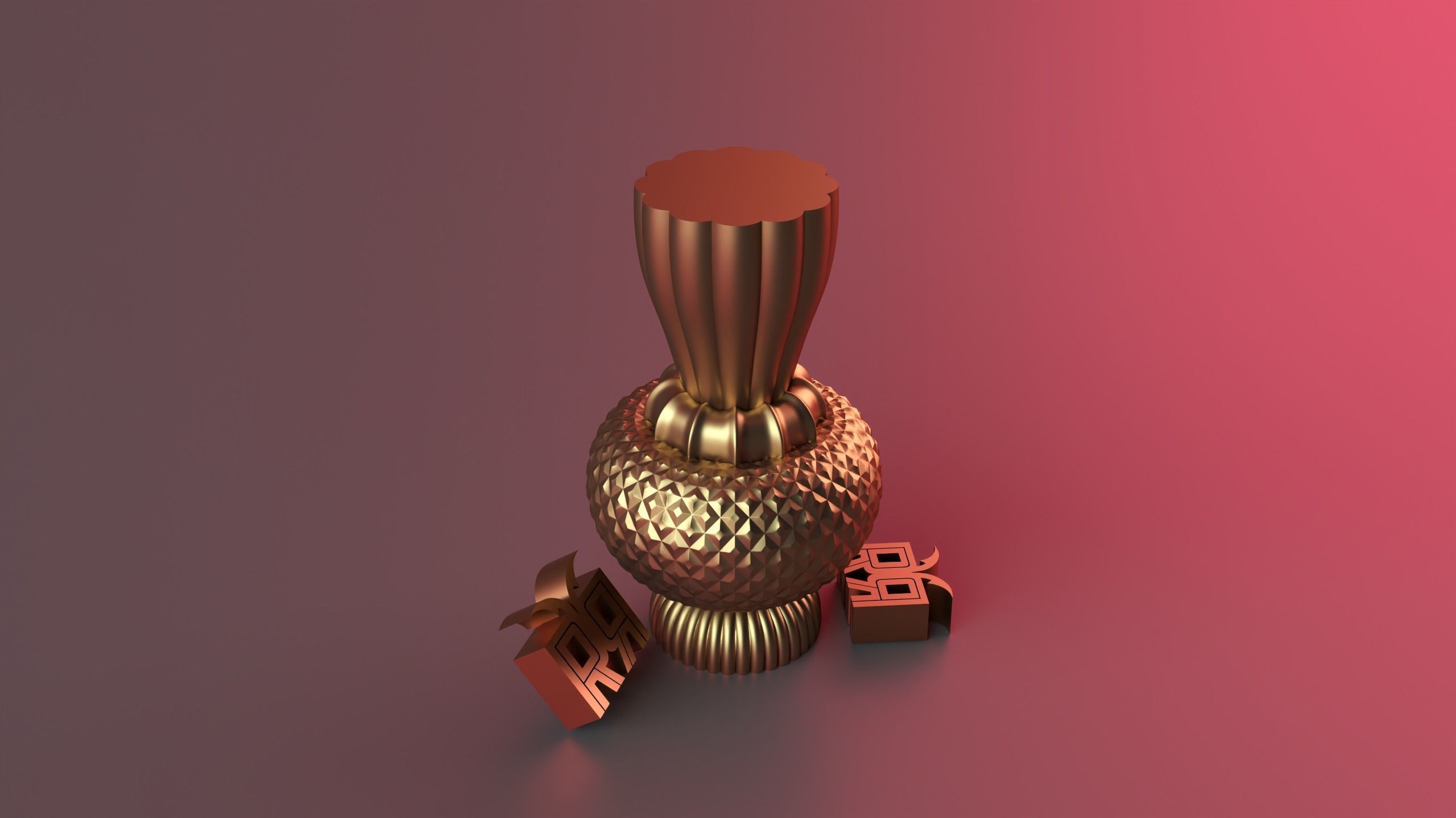 Diamond Pillar Geometric 3D print model_12