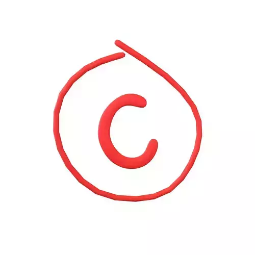 Grade C Symbol v1 001 Low-poly 3D model