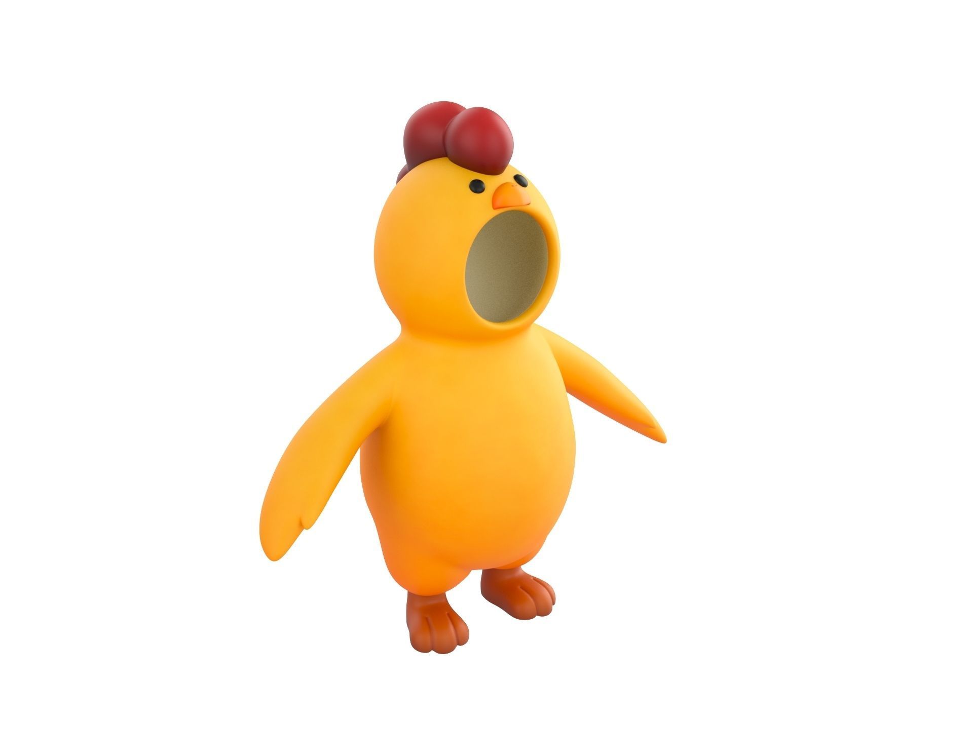 Prop234 Chicken Suit 3D model_2