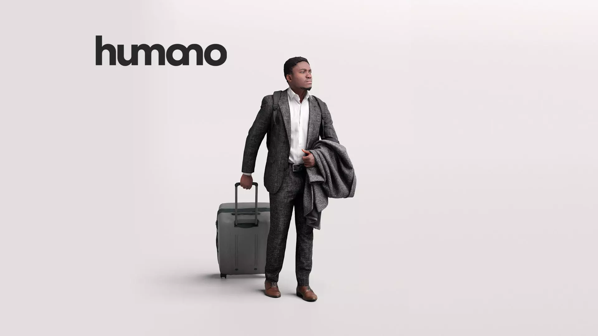 Humano Traveling Man with suitcase 2206-9 3D model_0