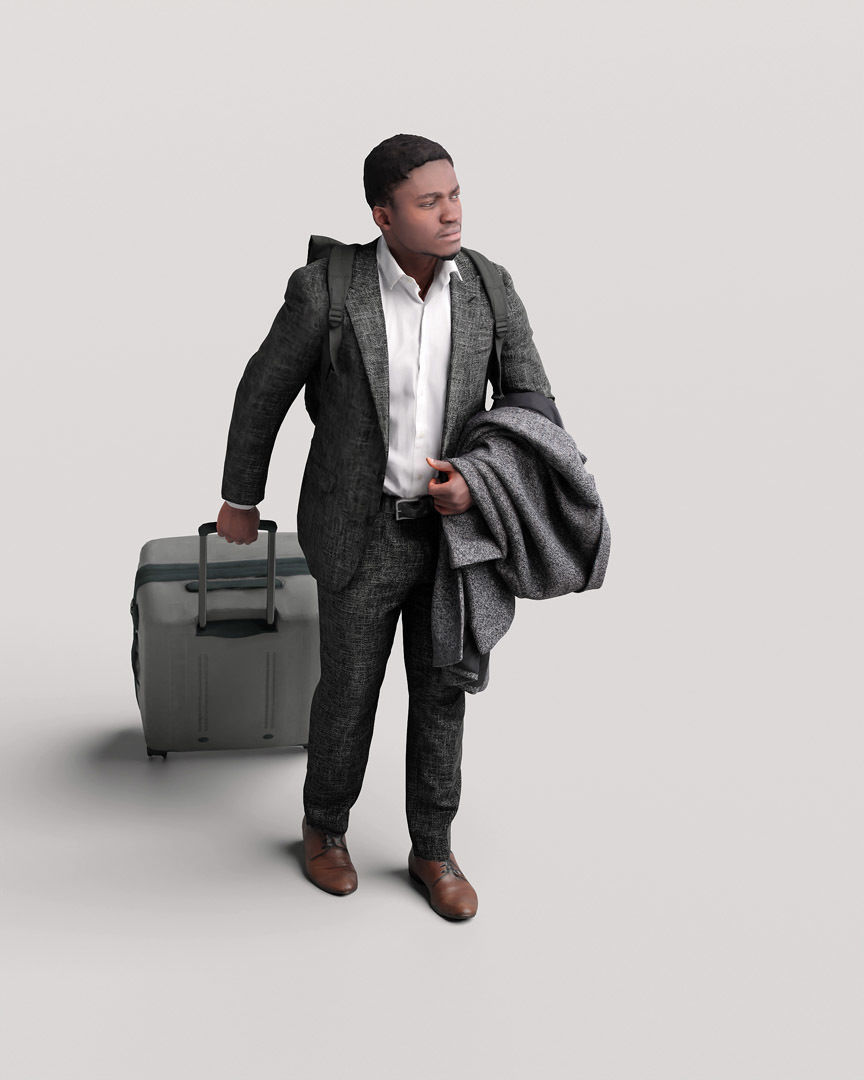 Humano Traveling Man with suitcase 2206-9 3D model_8