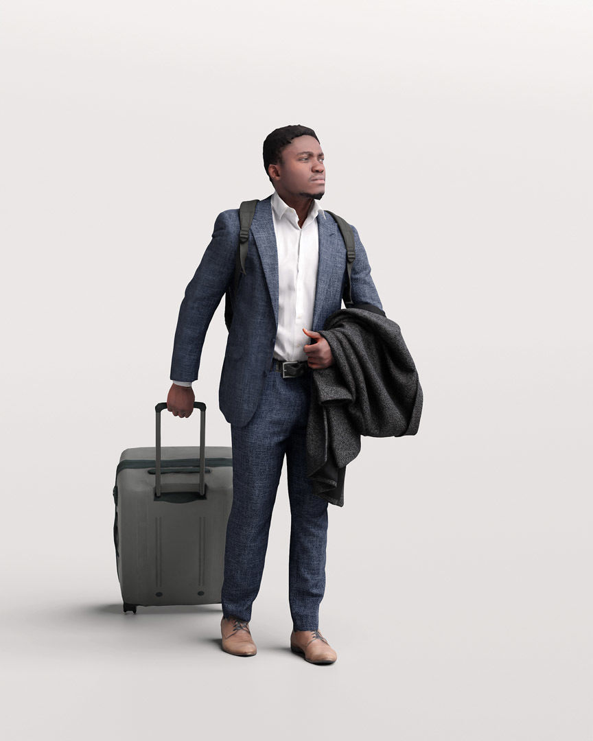 Humano Traveling Man with suitcase 2206-9 3D model_10