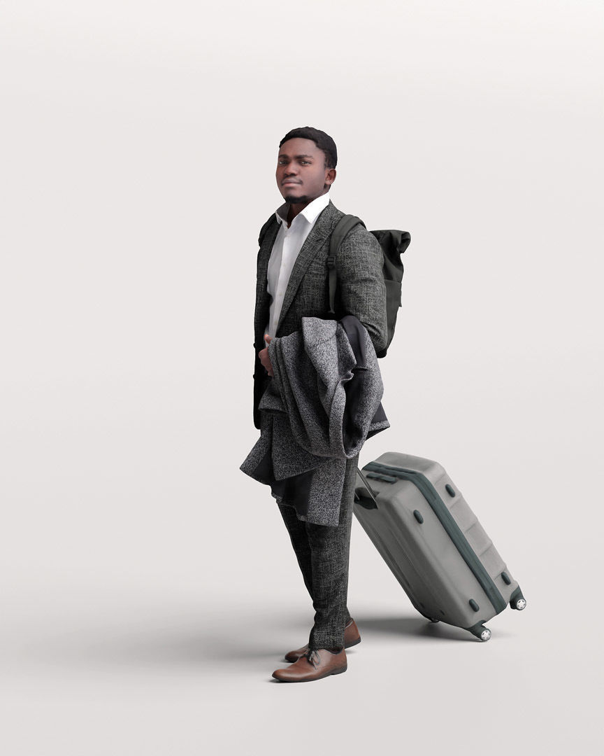 Humano Traveling Man with suitcase 2206-9 3D model_5