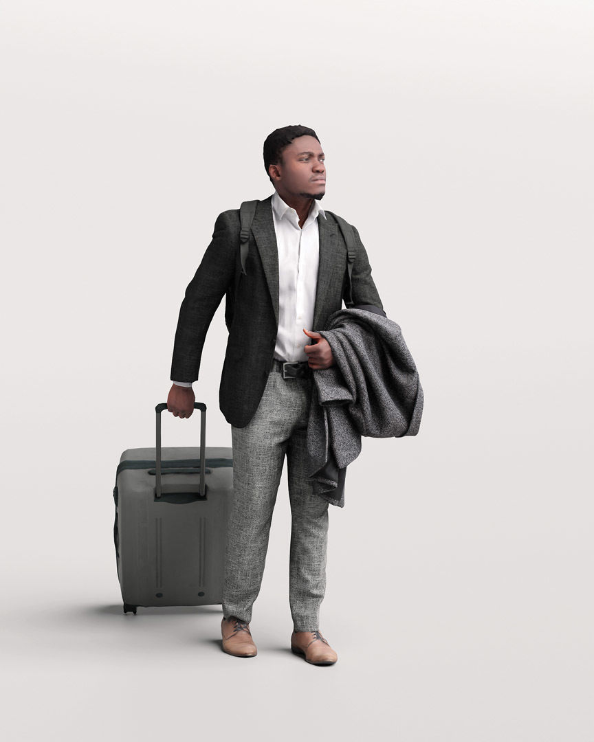 Humano Traveling Man with suitcase 2206-9 3D model_11