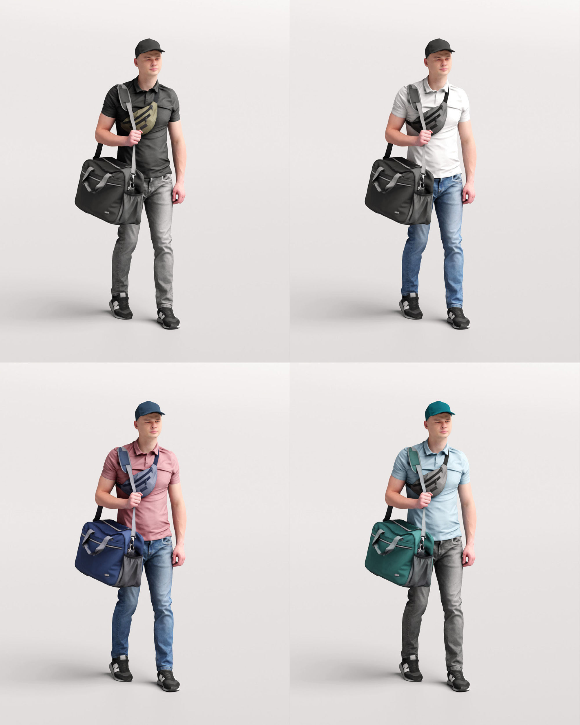 Humano Traveling Man with suitcase 2206-8 3D model_13