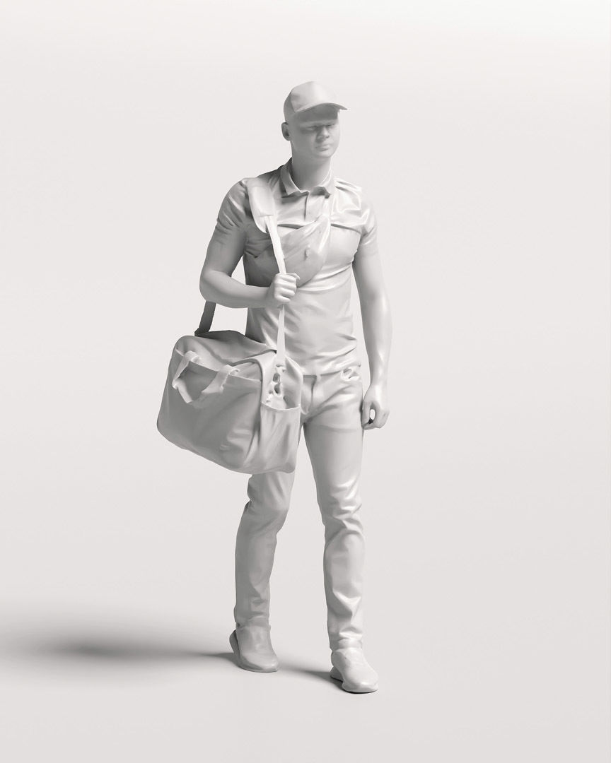 Humano Traveling Man with suitcase 2206-8 3D model_12