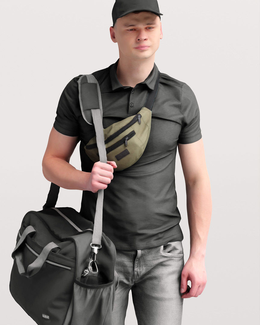 Humano Traveling Man with suitcase 2206-8 3D model_6