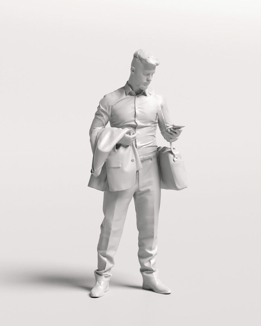 Humano Traveling Man with phone and bag 2206-7 3D model_12