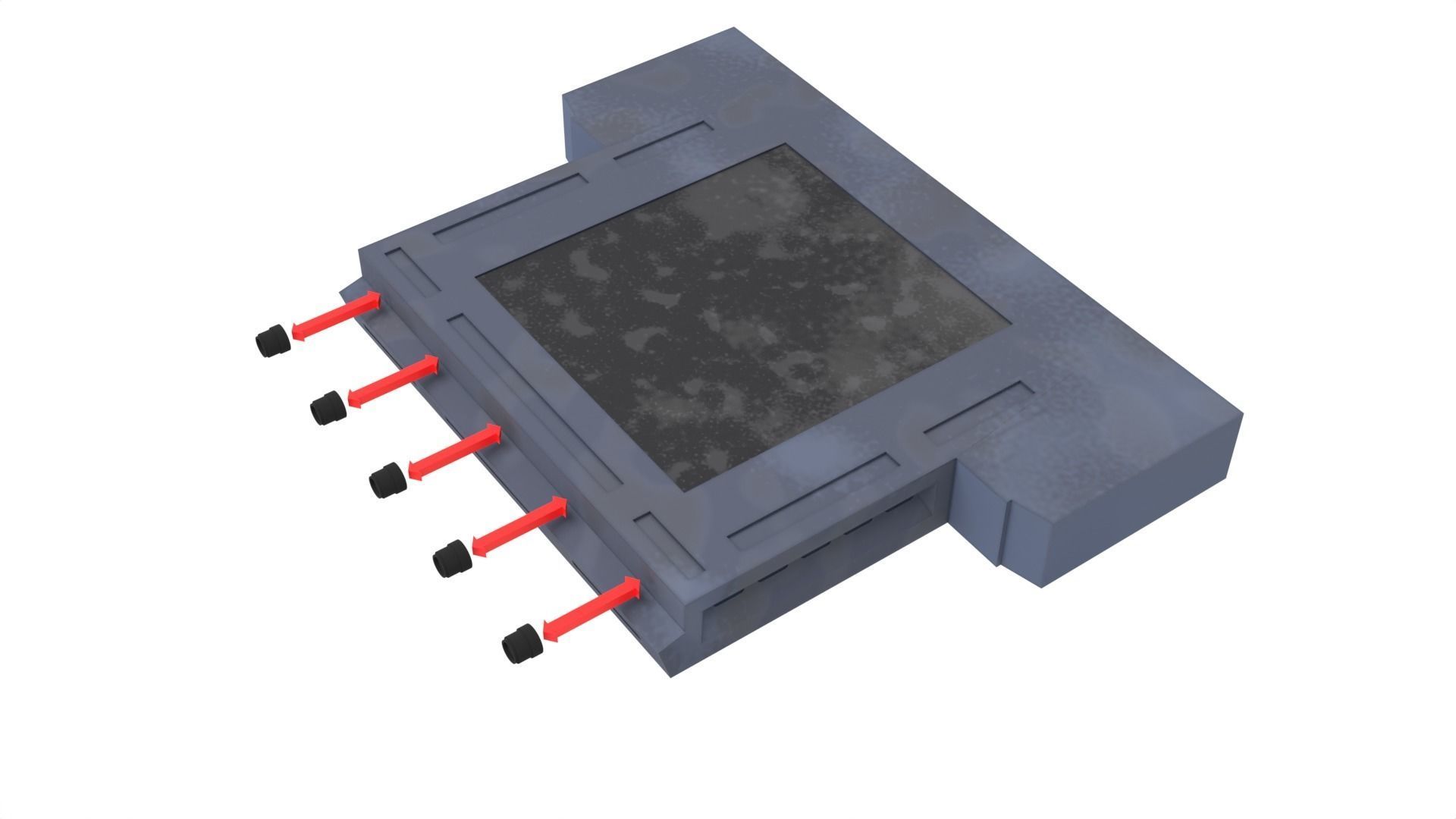 Set 2a - Death Star Extention Bridge  1-12 scale Blackseries  3D print model_13