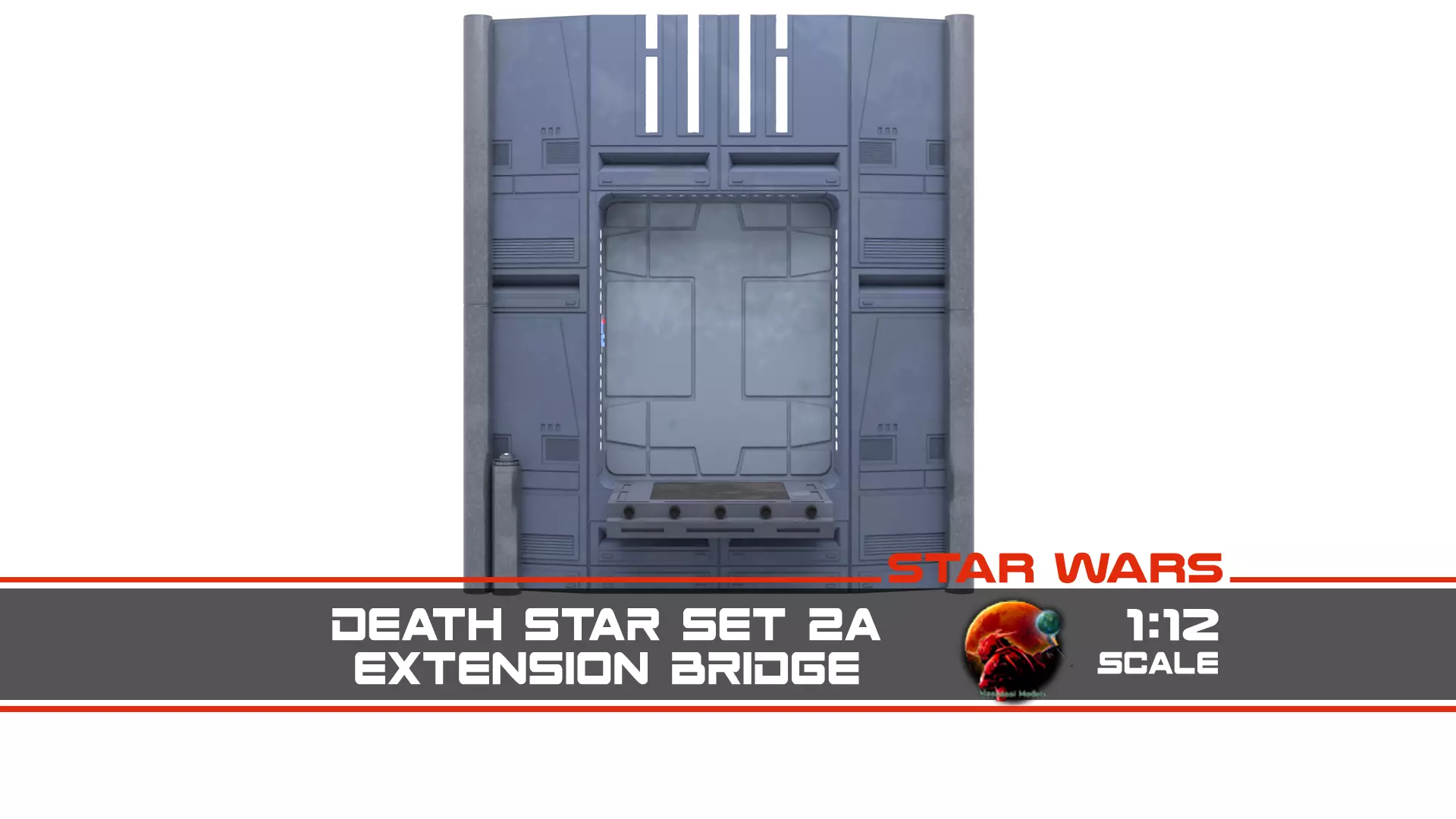 Set 2a - Death Star Extention Bridge  1-12 scale Blackseries  3D print model_0
