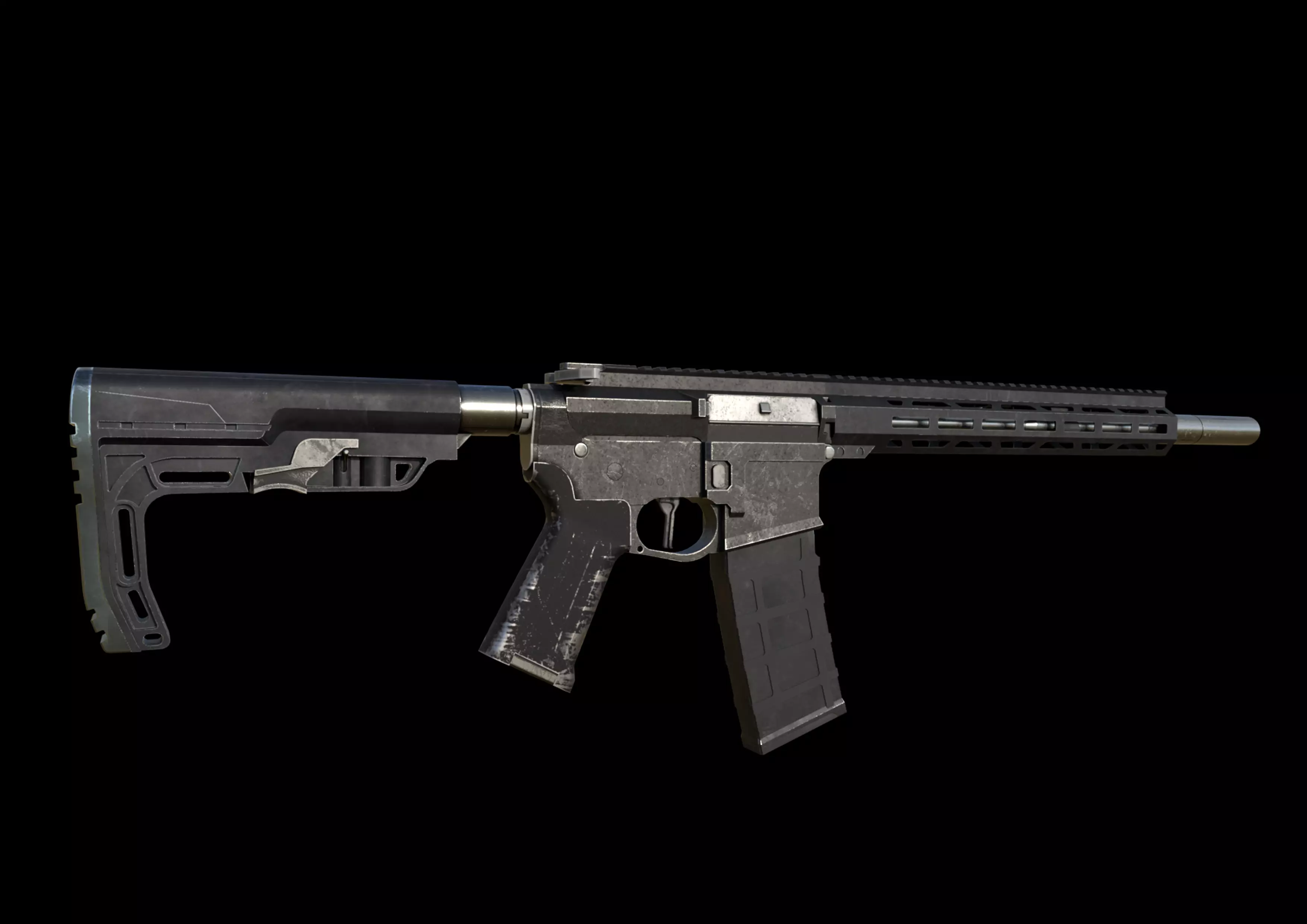 rigglegun Low-poly 3D model_0