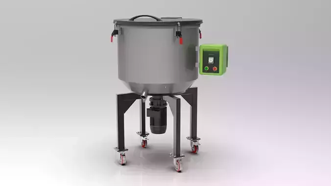 Plastic Granule Vertical Mixer 3D model