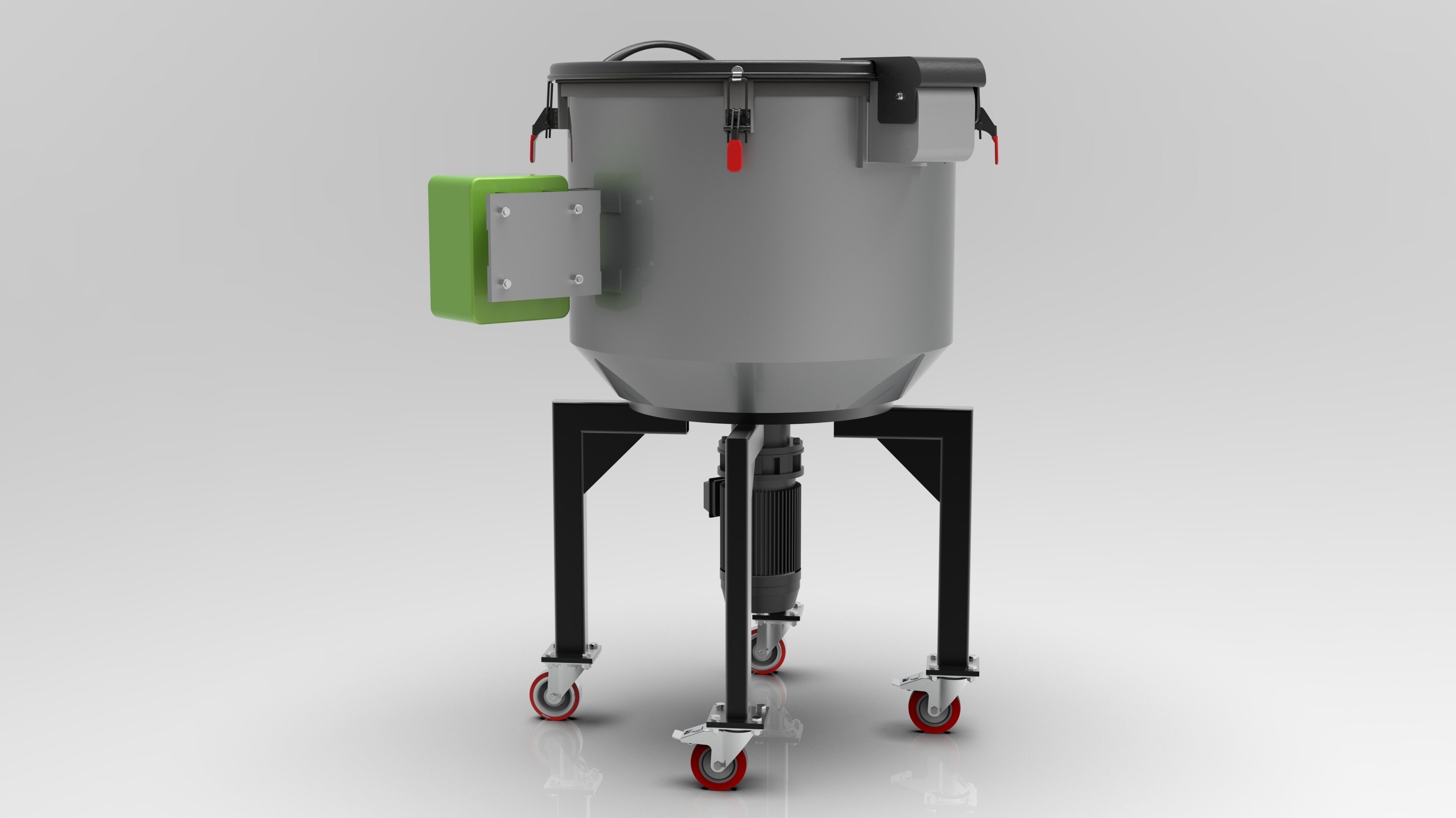 Plastic Granule Vertical Mixer 3D model_3