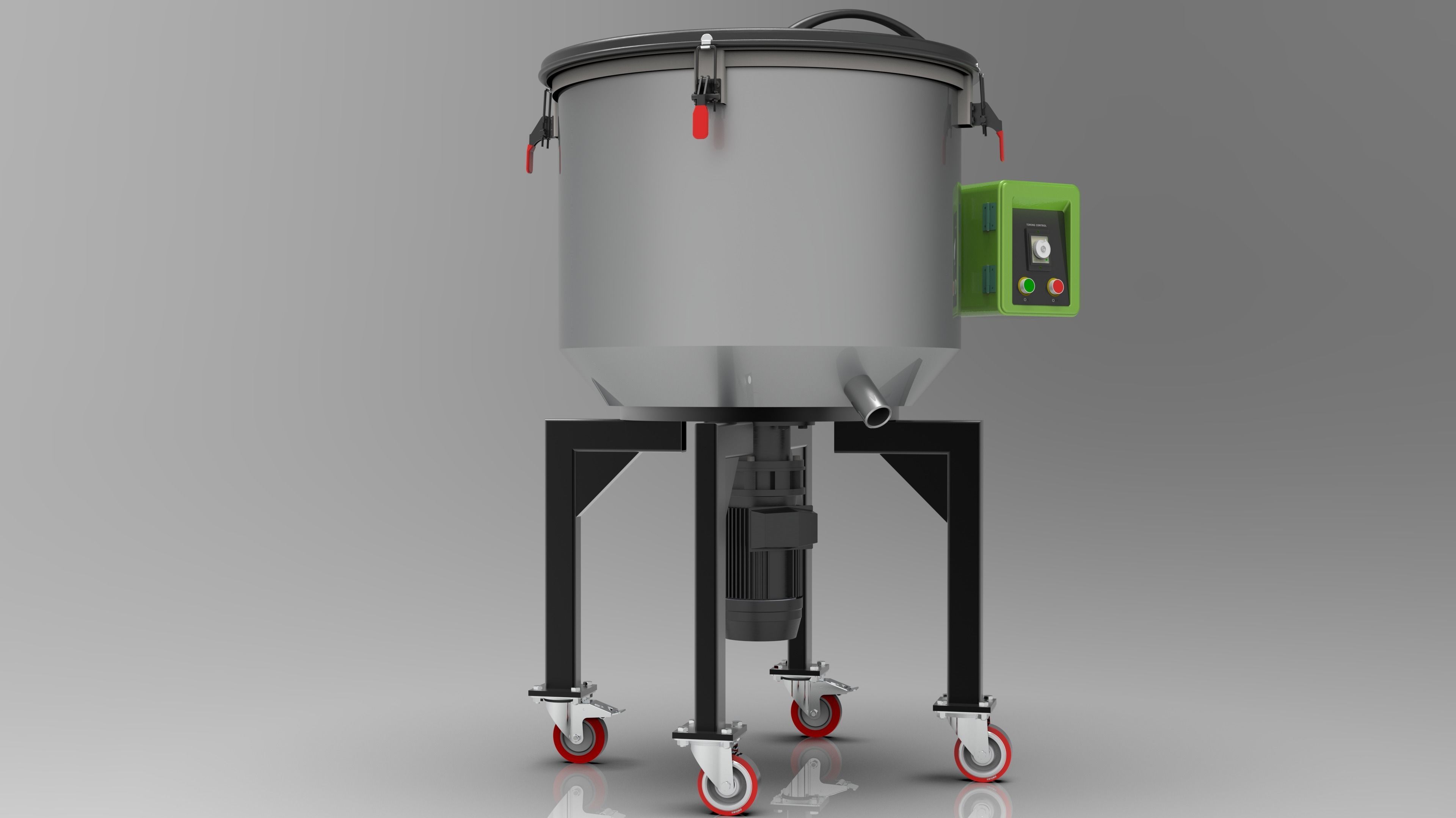 Plastic Granule Vertical Mixer 3D model_2