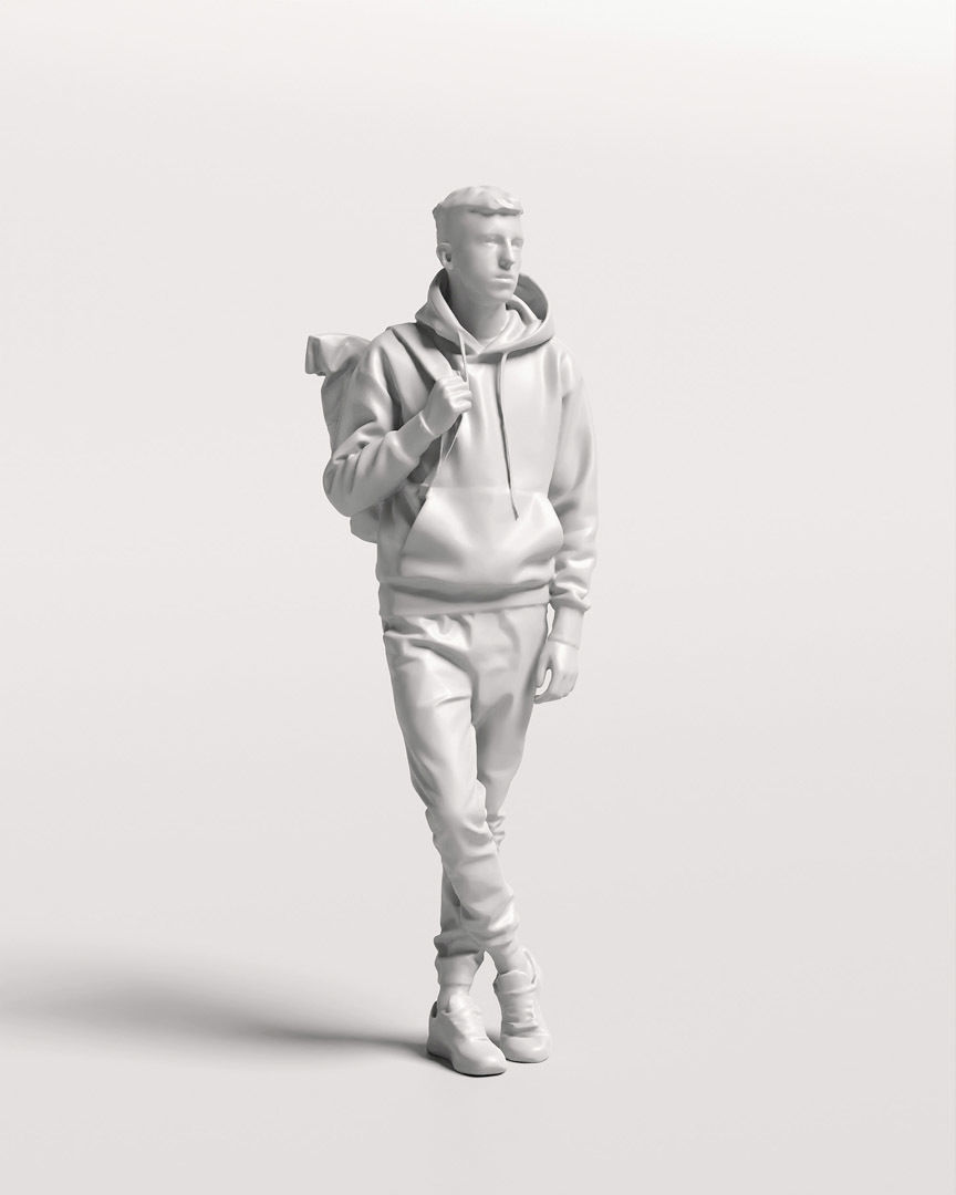 Humano Traveling Man with backpack 2206-2 3D model_12