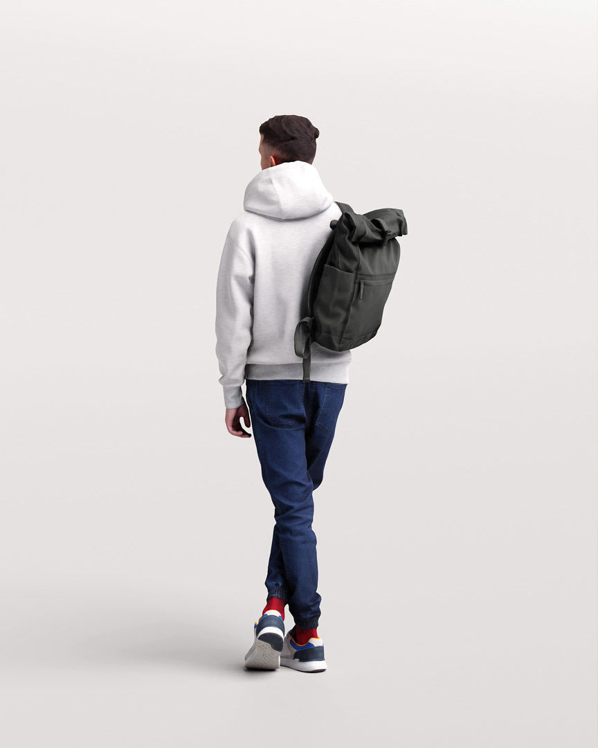 Humano Traveling Man with backpack 2206-2 3D model_4