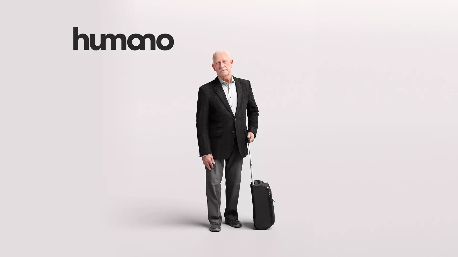 Humano Traveling Man with suitcase 2206-12 3D model