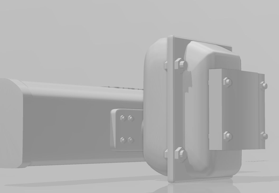 Simple radar for ship model 3D print model_3