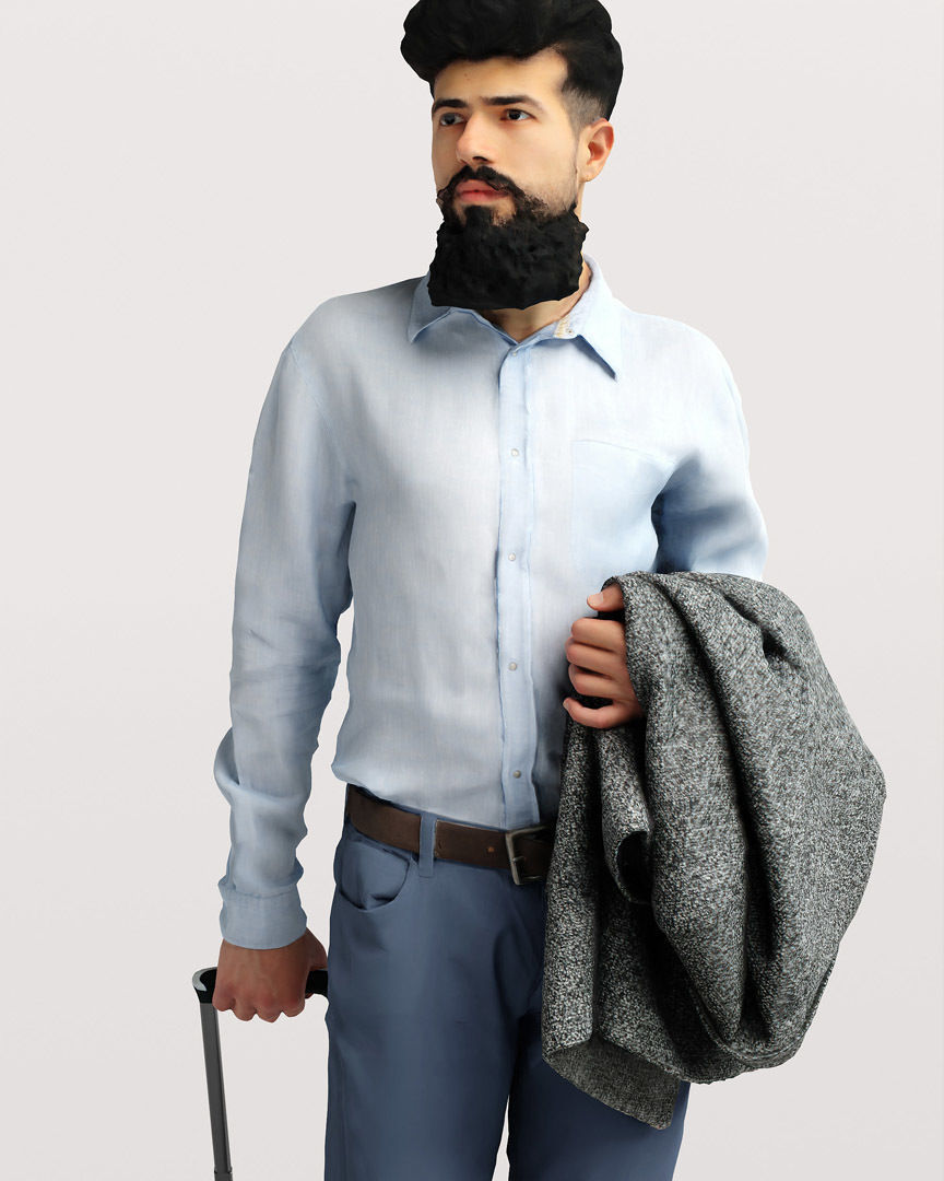 Humano Traveling Man with suitcase 2206-10 3D model_6