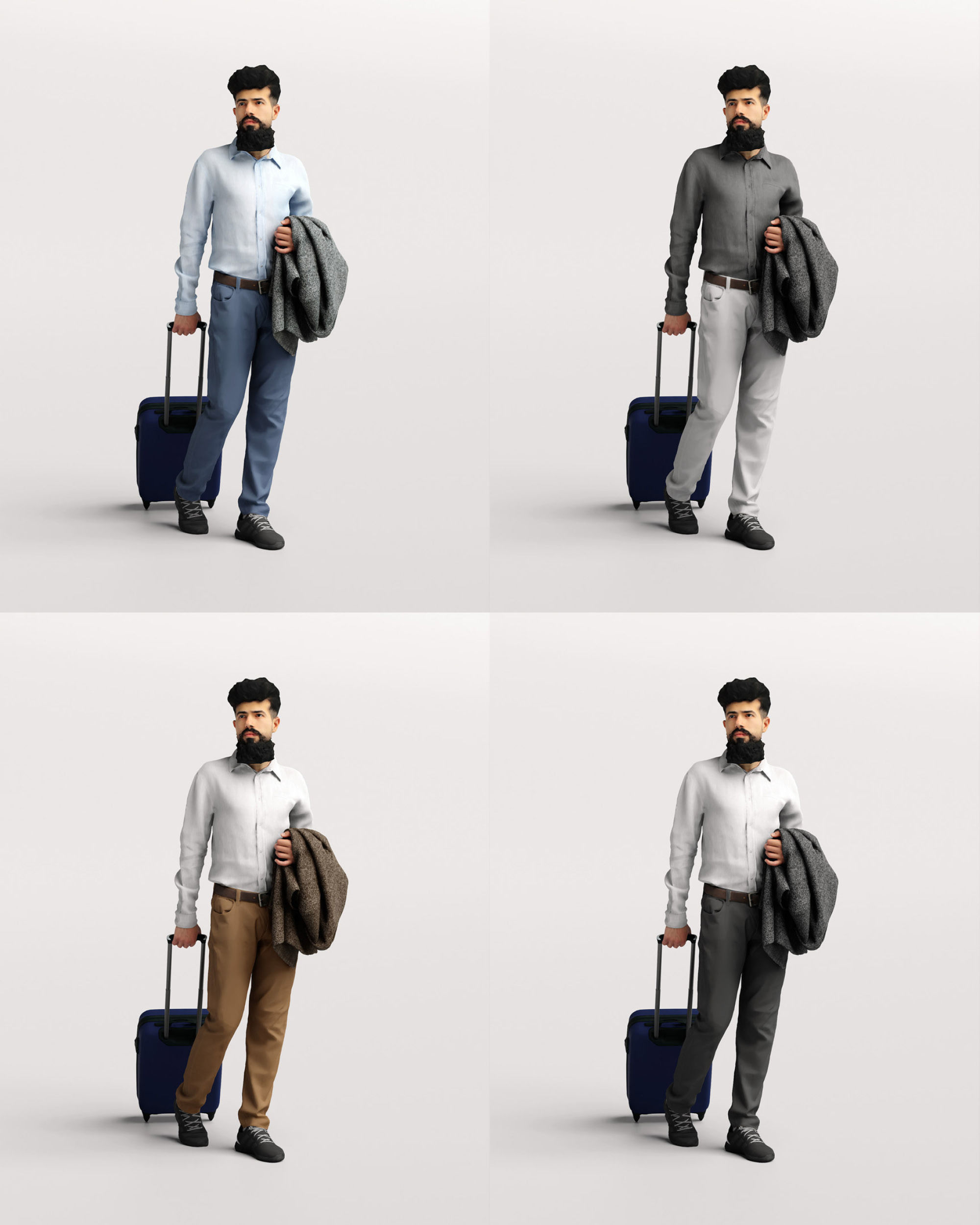 Humano Traveling Man with suitcase 2206-10 3D model_13