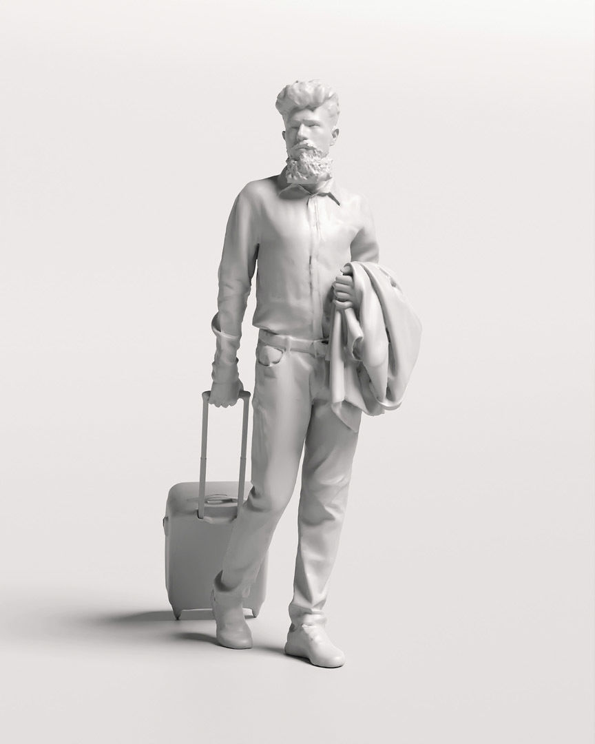 Humano Traveling Man with suitcase 2206-10 3D model_12