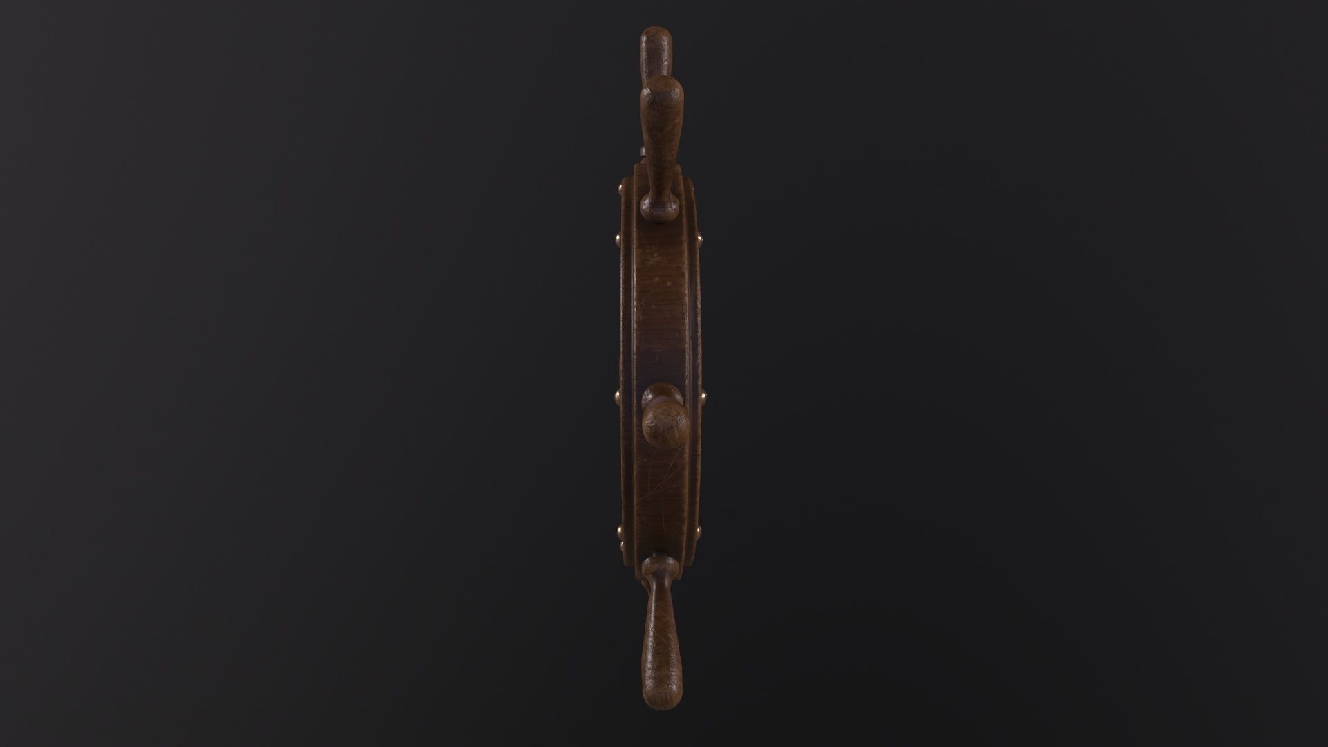 Ship Wheel 3D Model Low-poly 3D model_3