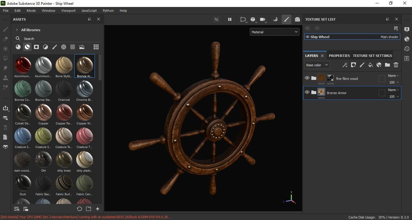 Ship Wheel 3D Model Low-poly 3D model_7