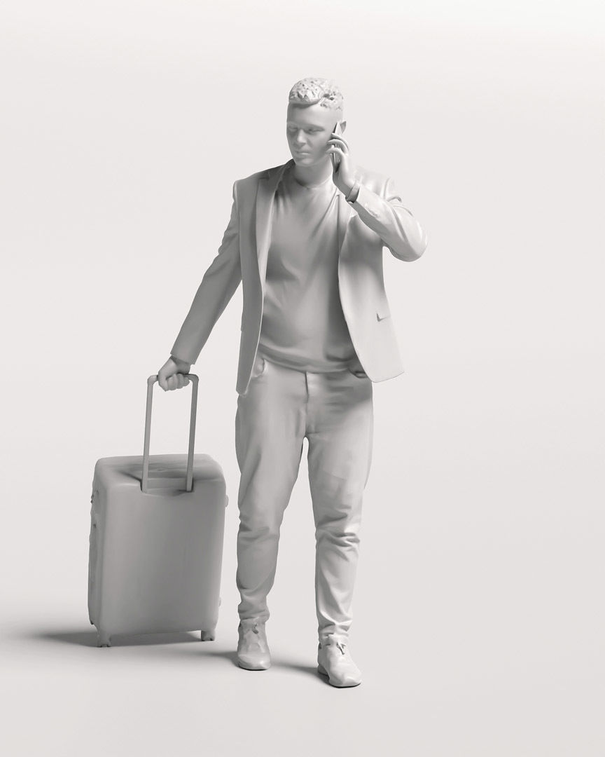 Humano Traveling Man with suitcase 2206-1 3D model_12