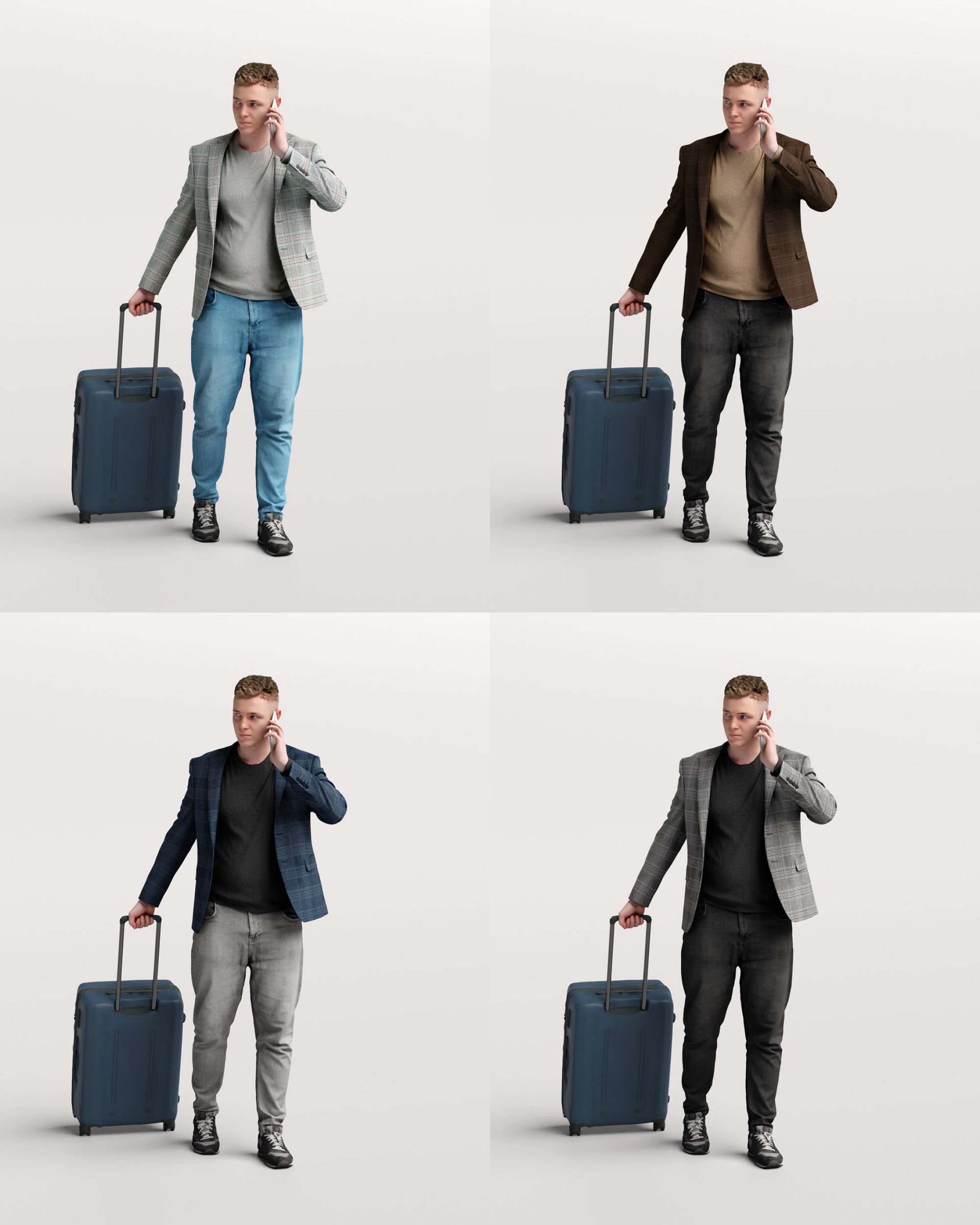 Humano Traveling Man with suitcase 2206-1 3D model_13