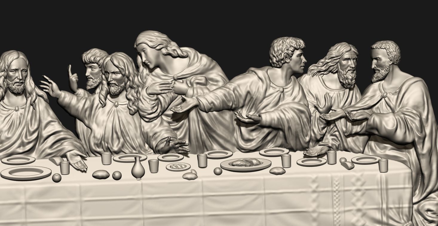 Last Supper 3D print model_2