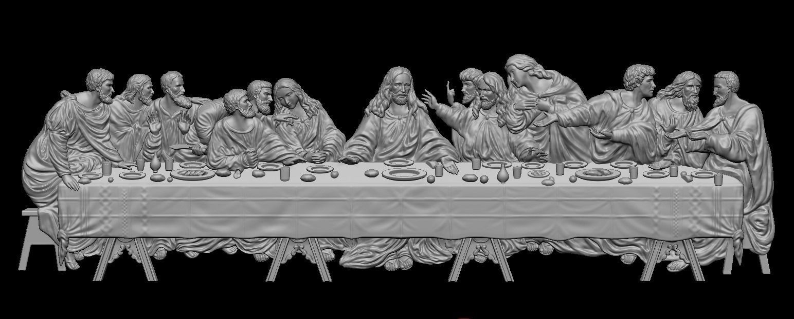 Last Supper 3D print model_6