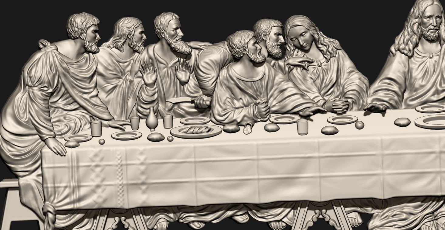 Last Supper 3D print model_1