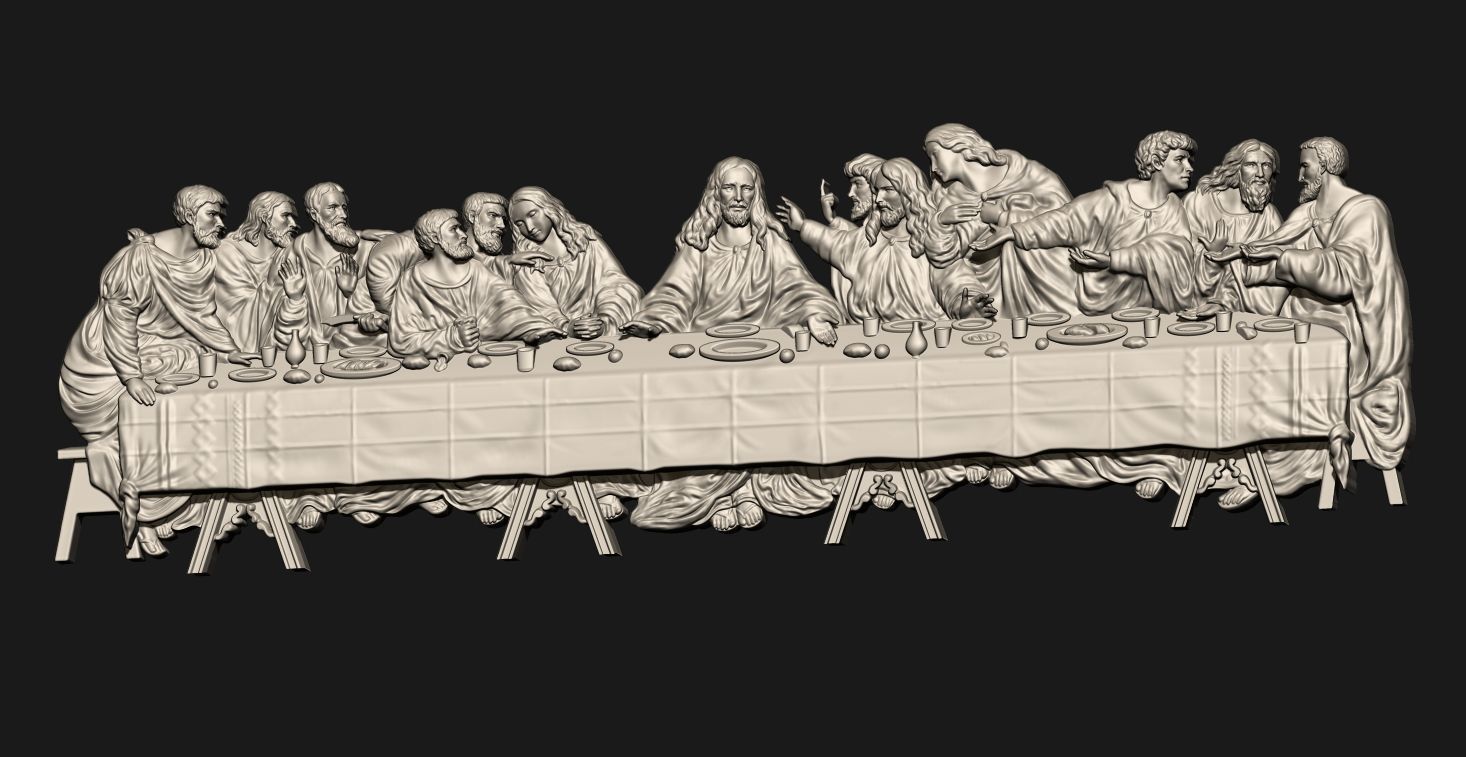 Last Supper 3D print model_5