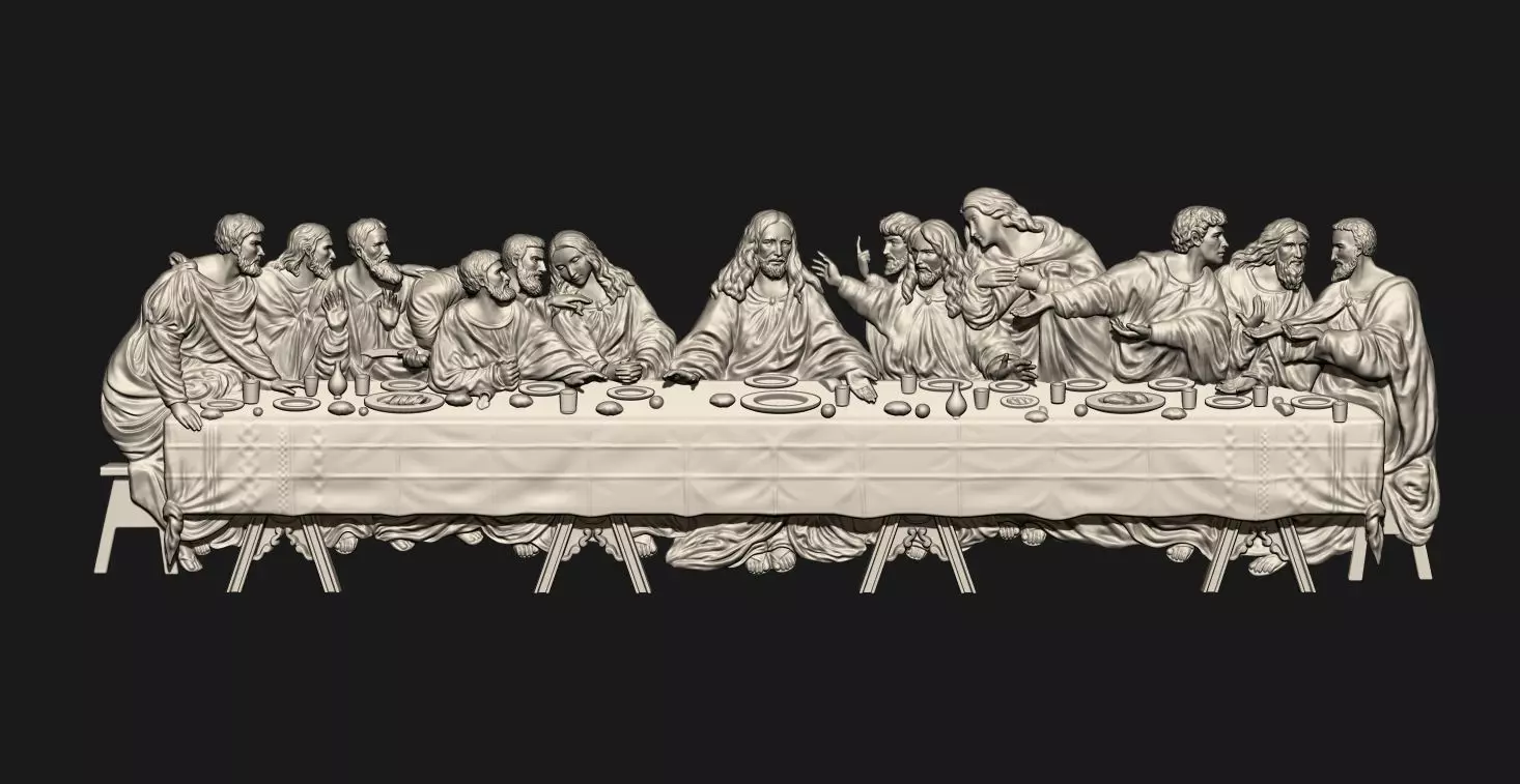 Last Supper 3D print model_0
