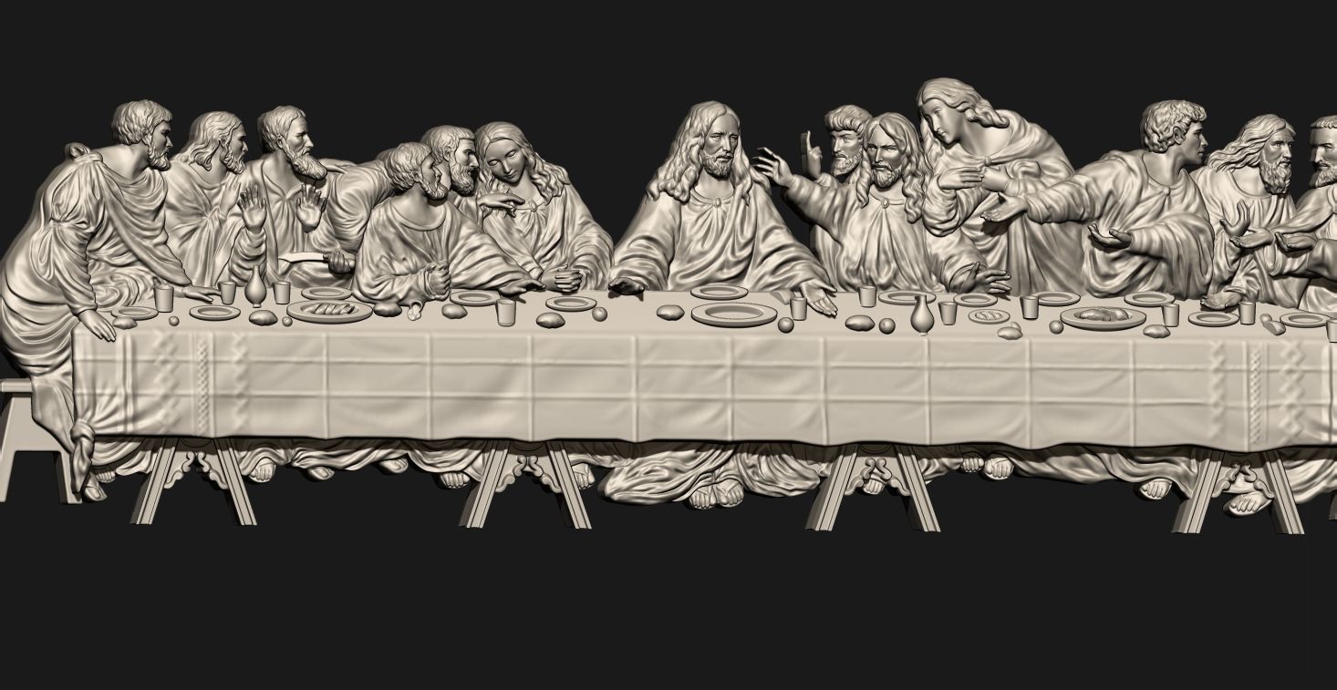 Last Supper 3D print model_4