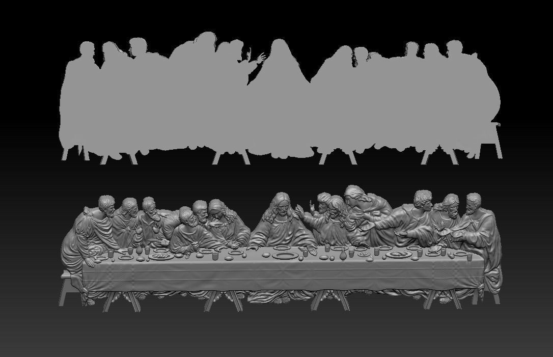 Last Supper 3D print model_8