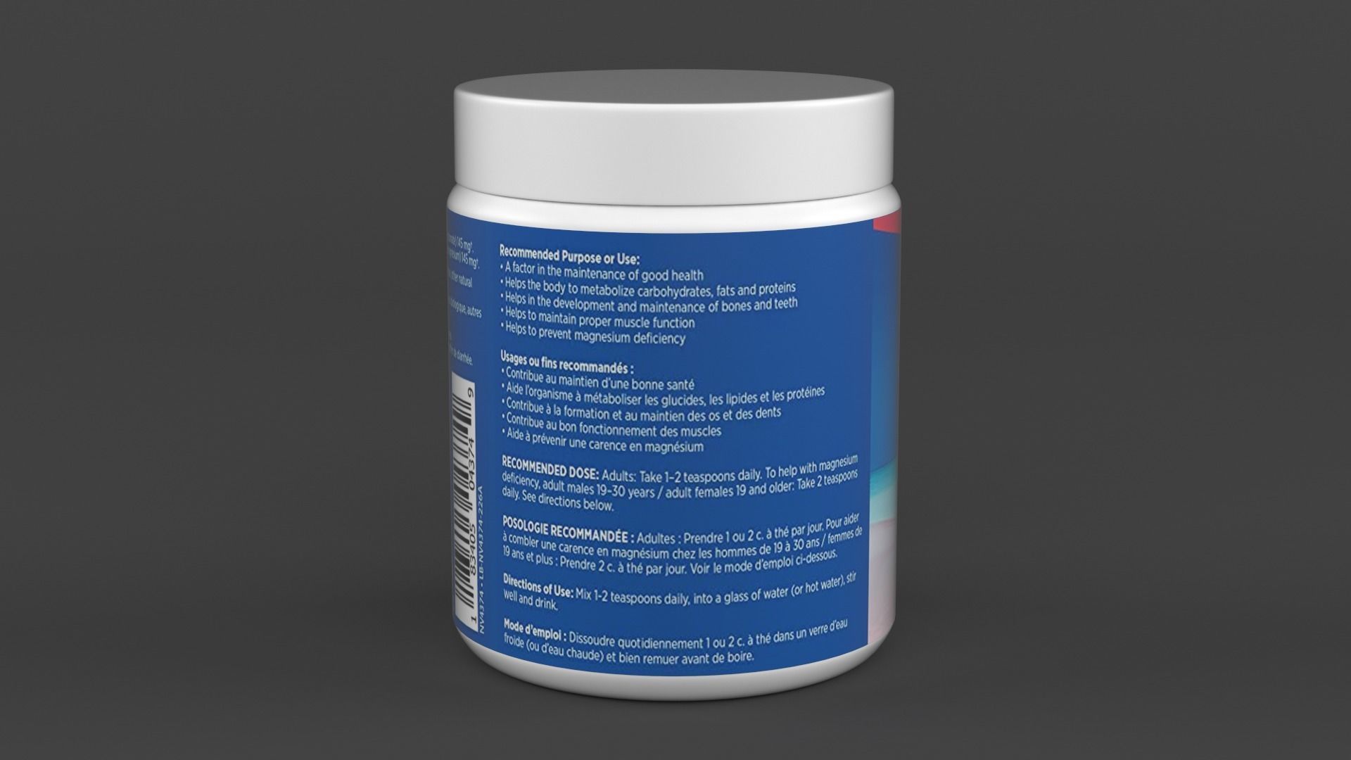 Magnesium Powder Supplement 3D model_3