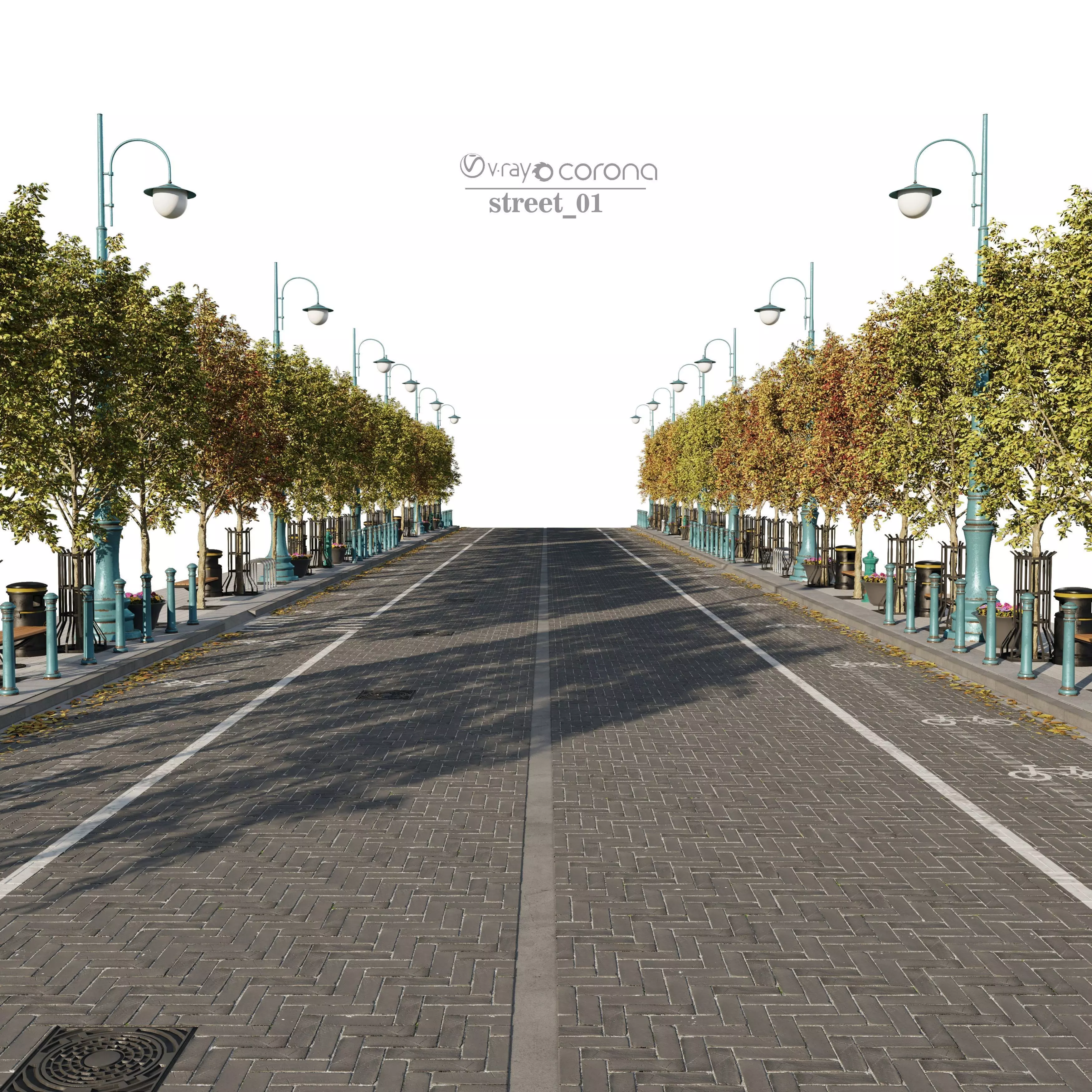street 01 Low-poly 3D model