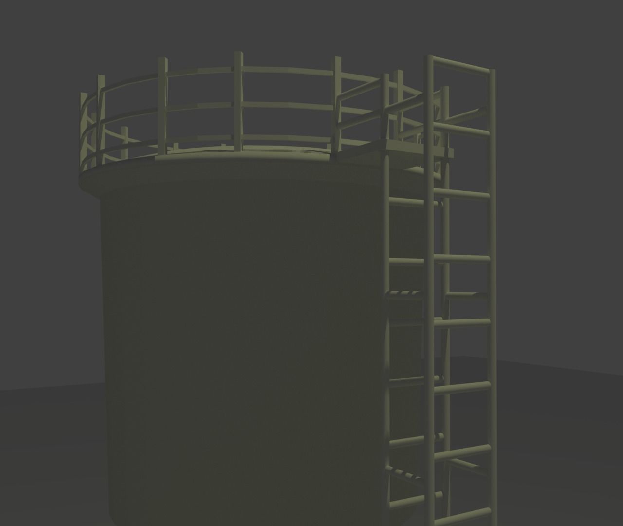 Water Tower 3D model_9