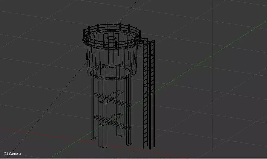 Water Tower 3D model_0