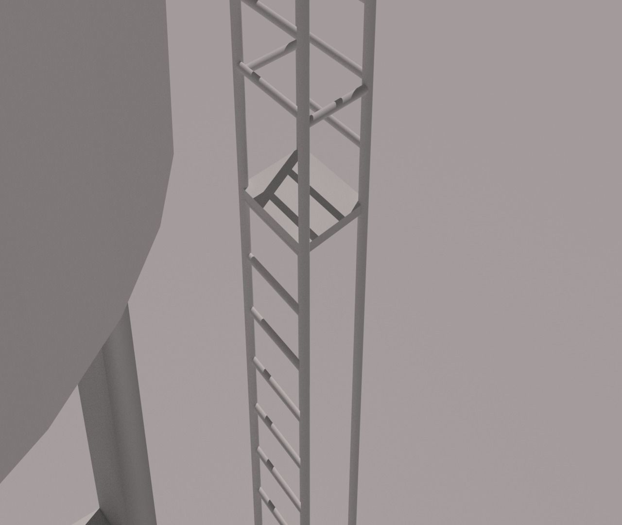 Water Tower 3D model_5