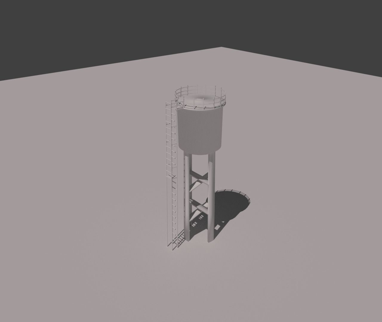 Water Tower 3D model_3
