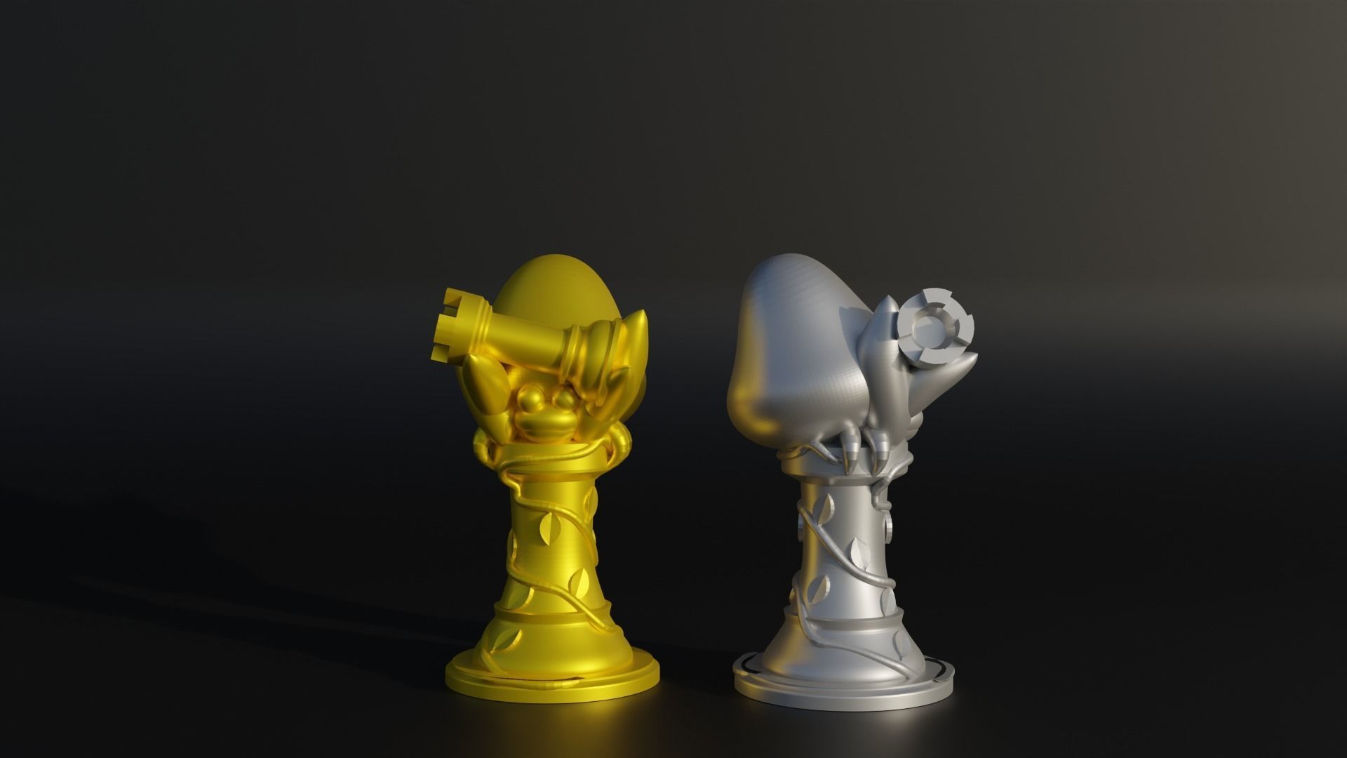 Pokemon Chess Set- Nature Pokemon Chess With 6 Different Model 3D print model_7