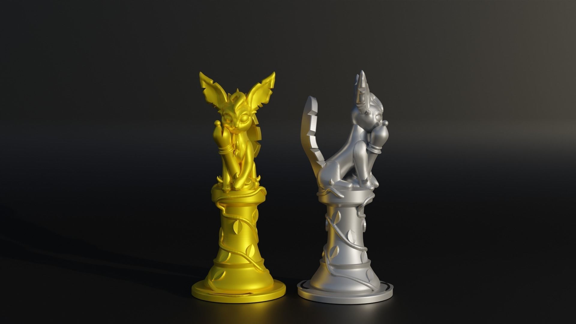Pokemon Chess Set- Nature Pokemon Chess With 6 Different Model 3D print model_8