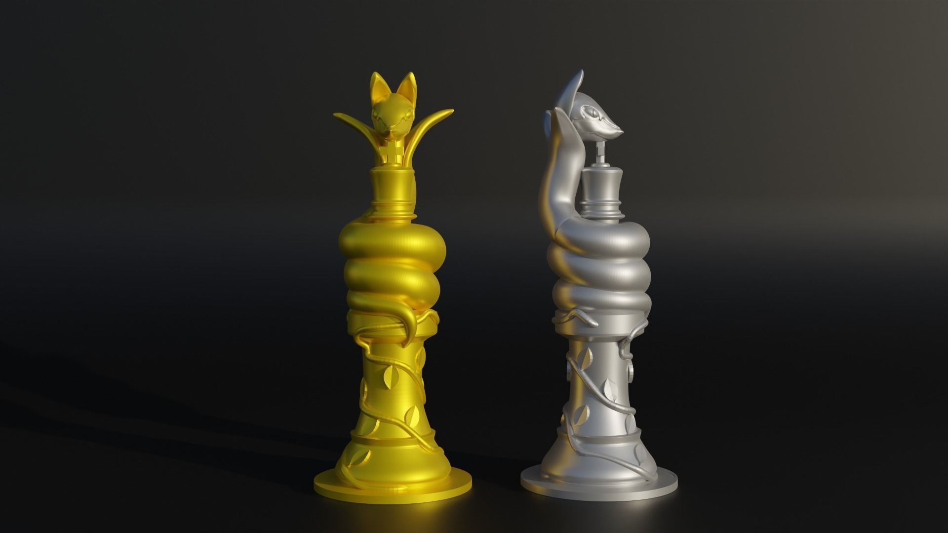 Pokemon Chess Set- Nature Pokemon Chess With 6 Different Model 3D print model_16