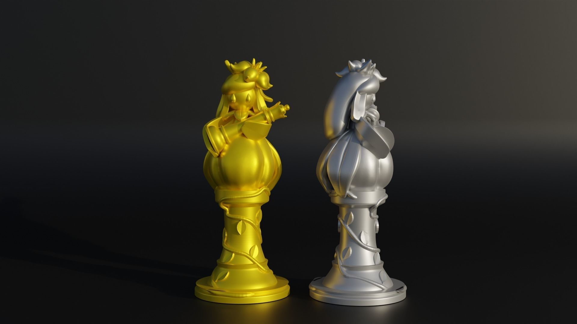 Pokemon Chess Set- Nature Pokemon Chess With 6 Different Model 3D print model_17