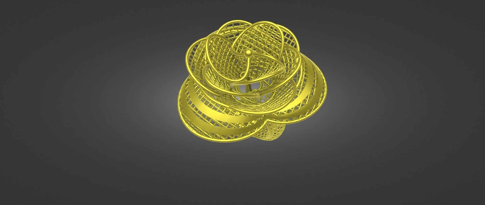 Gold Ring design STL printable file 3D print model_1